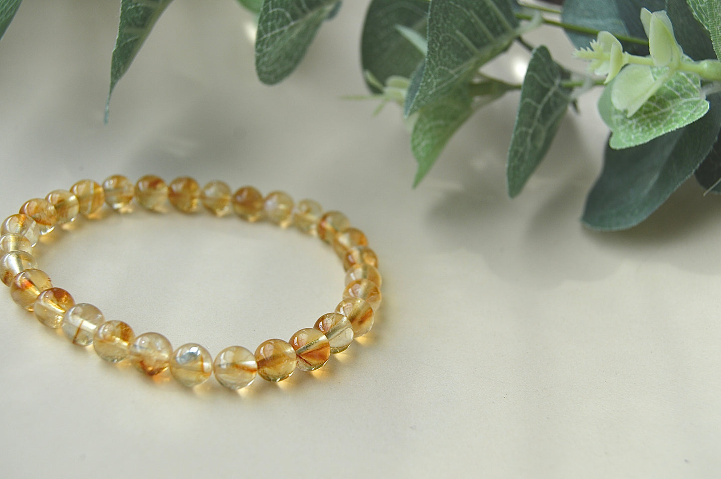 Sitrin armbånd 7mm – glede, velstand og beskyttelse