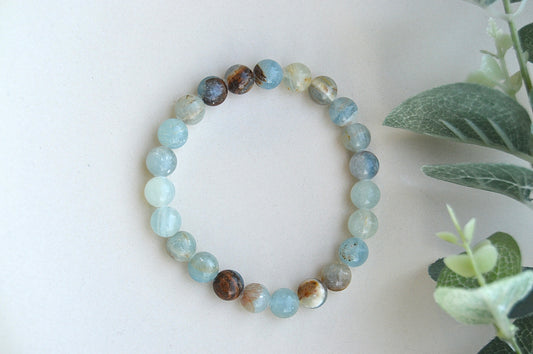 Blå kalsitt armbånd – ro, klar kommunikasjon og indre balanse